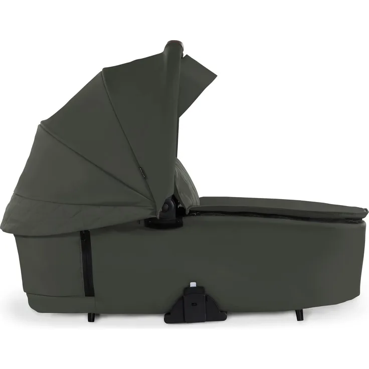 hauck Premium Babywanne Walk N Care Carrycot, für Neugeborene ab Geburt, Einfache Befestigung am Gestell, Leichtes Abnehmen mit Memory-Funktion, XXL Panoramafenster, UV-Schutz 50+, Faltbar, Olive Grün