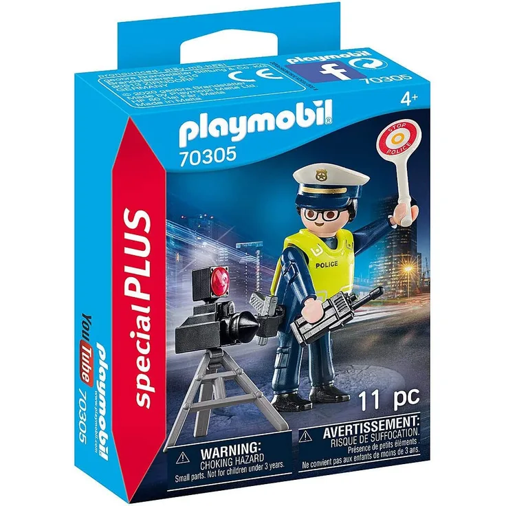 PLAYMOBIL 70304 - Special Plus Polizist mit Radarfalle