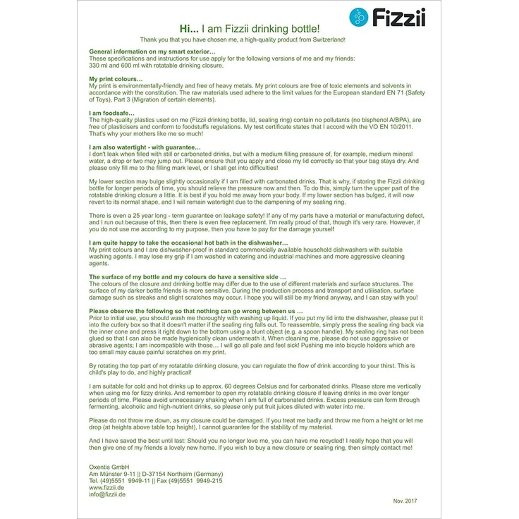 Fizzii Trinkflasche Fußball 600ml. auslaufsicher – Bild 4