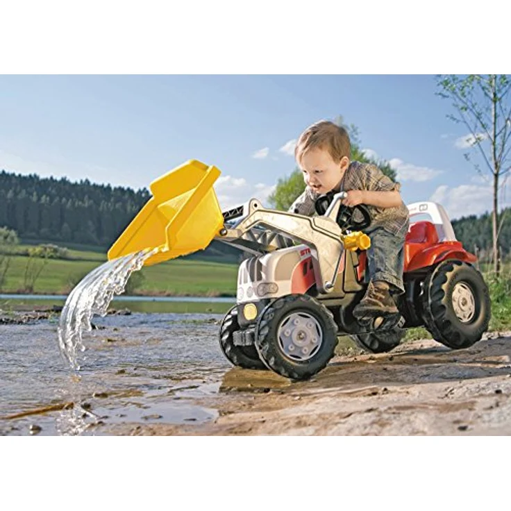 Rolly Toys 023936 - rollyKid Steyr CVT 6165 Trettraktor mit Anhänger (für Kinder von 2,5 bis 5 Jahren, Heckkupplung) - Preisvergleich – Bild 2