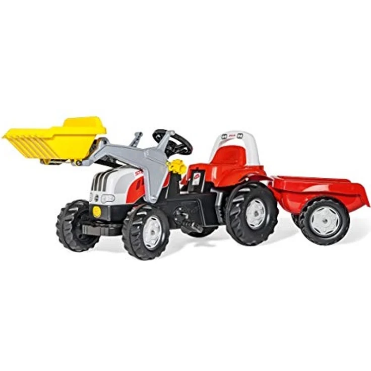 Rolly Toys 023936 - rollyKid Steyr CVT 6165 Trettraktor mit Anhänger (für Kinder von 2,5 bis 5 Jahren, Heckkupplung) - Preisvergleich – Bild 1