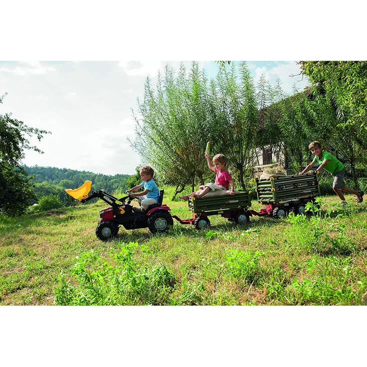 Rolly Toys 125012 - rollyMulti Trailer für Trettraktoren (für Kinder von 3 - 10 Jahre, Dreiseitenkipper) – Bild 4