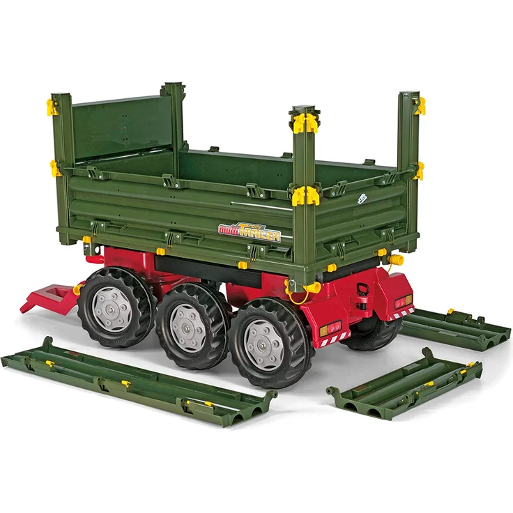 Rolly Toys 125012 - rollyMulti Trailer für Trettraktoren (für Kinder von 3 - 10 Jahre, Dreiseitenkipper) – Bild 2