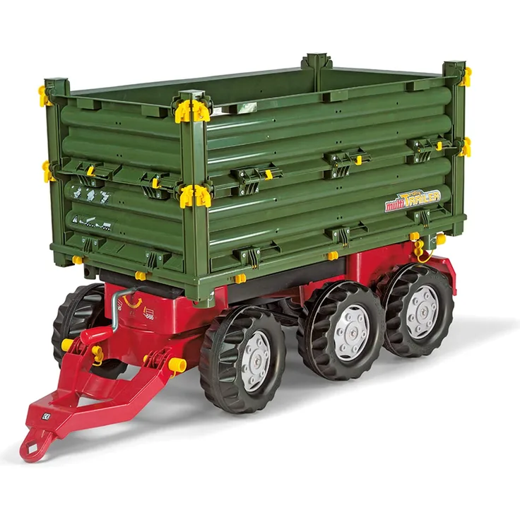 Rolly Toys 125012 - rollyMulti Trailer für Trettraktoren (für Kinder von 3 - 10 Jahre, Dreiseitenkipper)