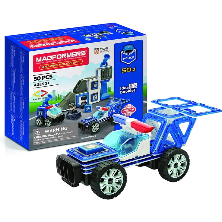 MAGFORMERS 717002 Polizei-Figuren Police Set, Multicolor