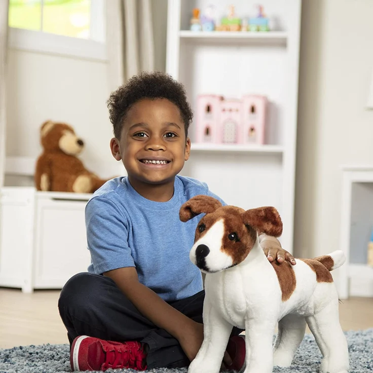 Melissa & Doug Jack-Russell-Terrier - Naturgetreues Plüschtier mit lebensechtem Gesichtsausdruck – Bild 5