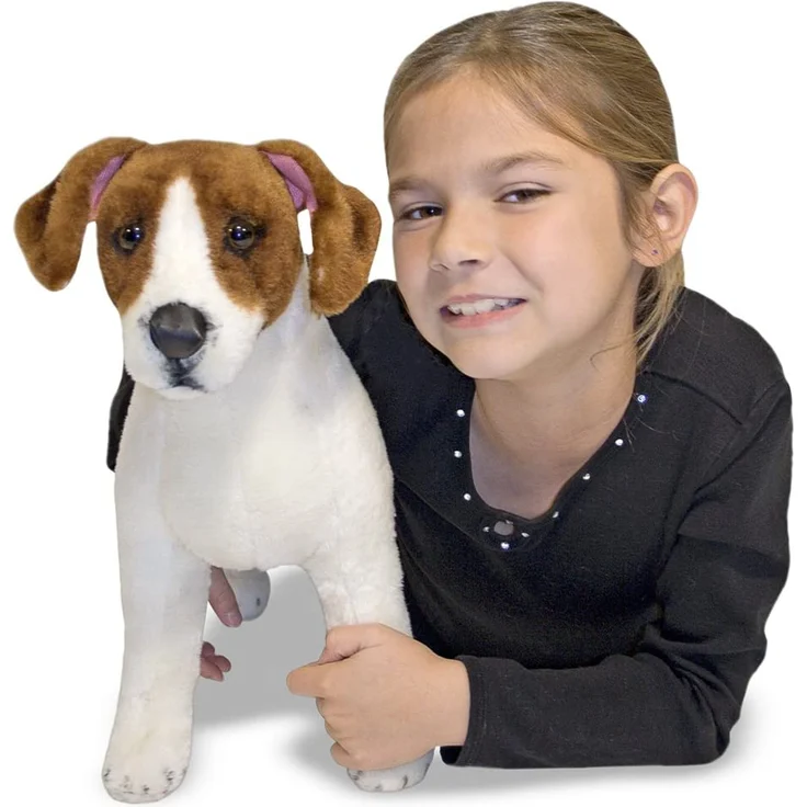 Melissa & Doug Jack-Russell-Terrier - Naturgetreues Plüschtier mit lebensechtem Gesichtsausdruck – Bild 3