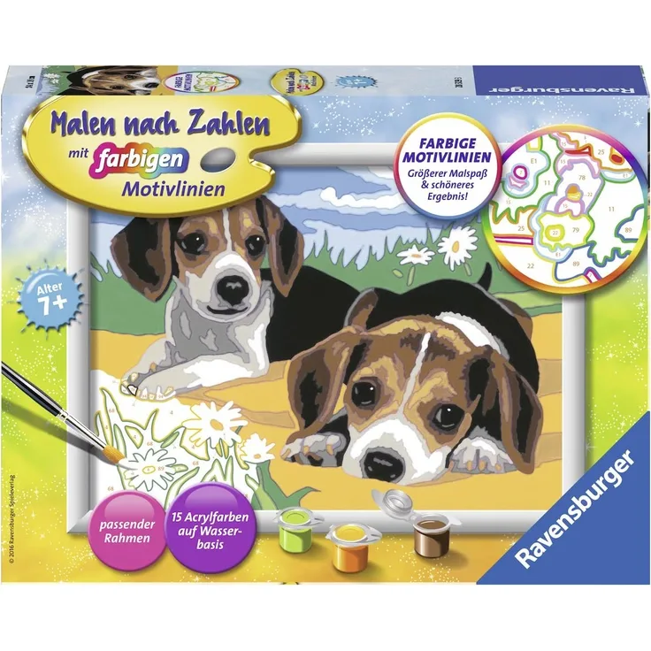 Ravensburger Malen nach Zahlen 28329 - Jack Russel Welpen