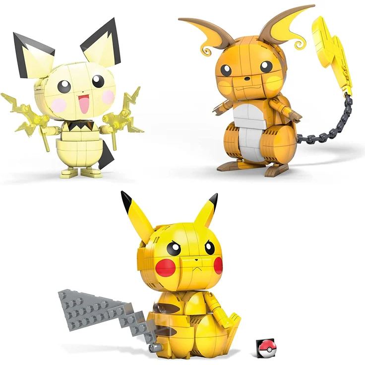 Mattel Mega Construx Pokémon Trio (Pichu, Pikachu, Raichu) – Bild 7
