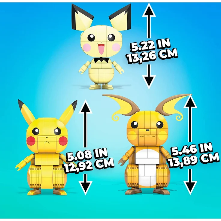 Mattel Mega Construx Pokémon Trio (Pichu, Pikachu, Raichu) – Bild 5