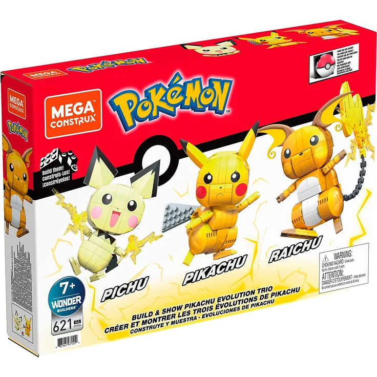 Mattel Mega Construx Pokémon Trio (Pichu, Pikachu, Raichu) – Bild 6