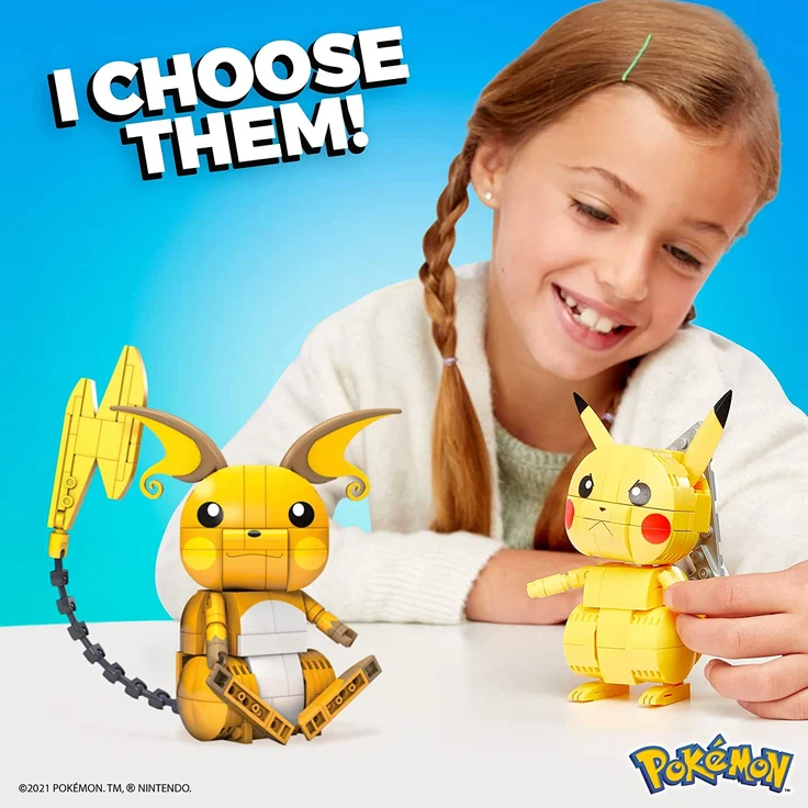 Mattel Mega Construx Pokémon Trio (Pichu, Pikachu, Raichu) – Bild 2