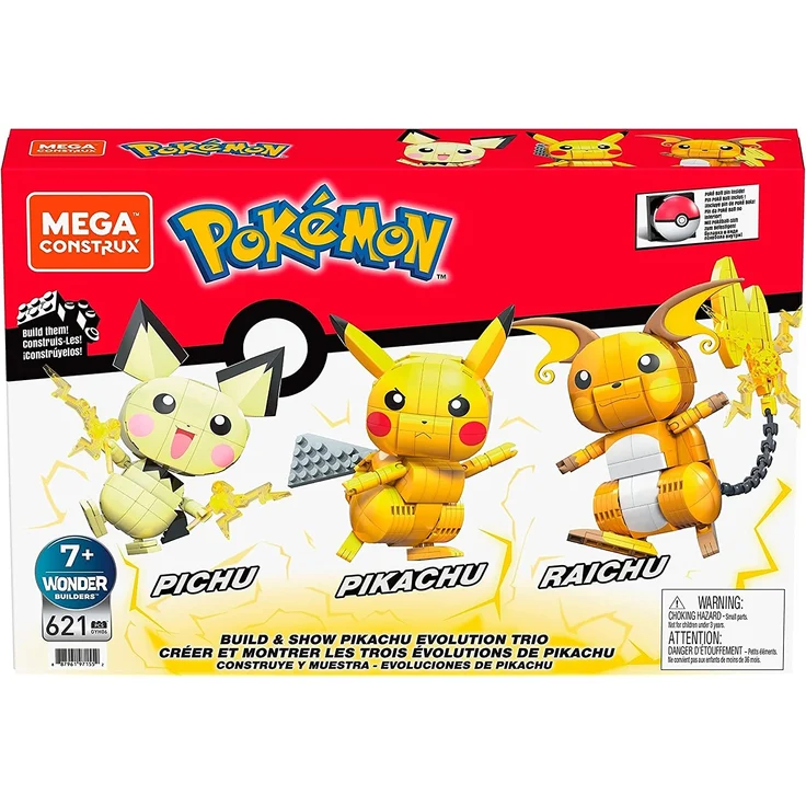 Mattel Mega Construx Pokémon Trio (Pichu, Pikachu, Raichu) – Bild 8