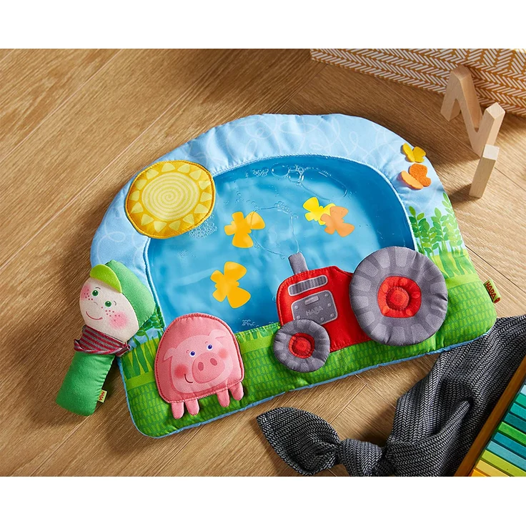 HABA 305222 - Wasser-Spielmatte Bauernhof, Spielmatte mit vielseitigen Spielelementen zur Förderung der Wahrnehmung und Motorik, Babyspielzeug ab 6 Monaten - Preisvergleich – Bild 3
