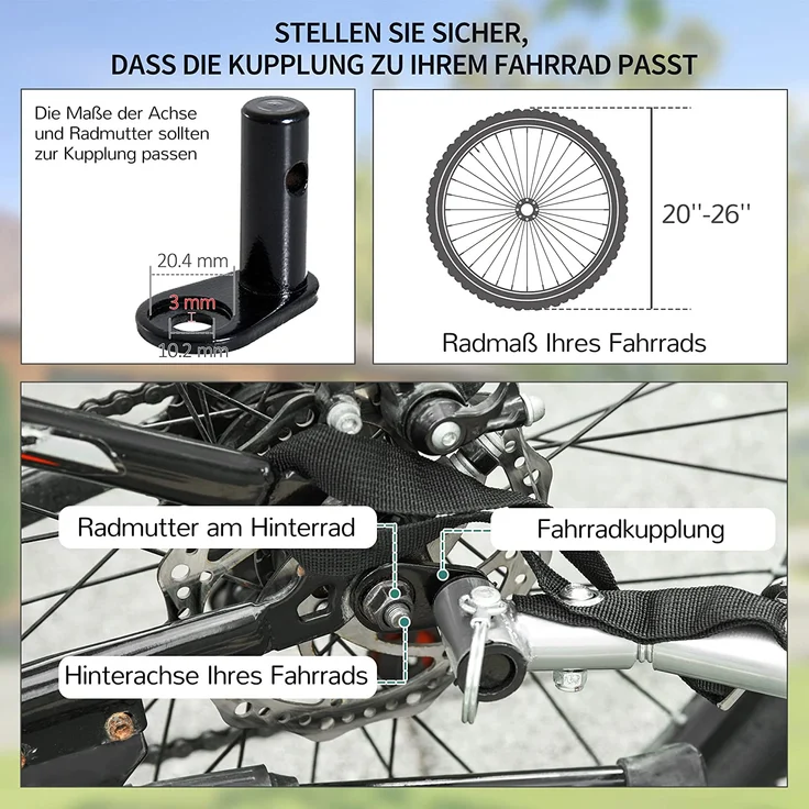 HOMCOM Transportanhänger inklusive Anhängerkupplung grau – Bild 7