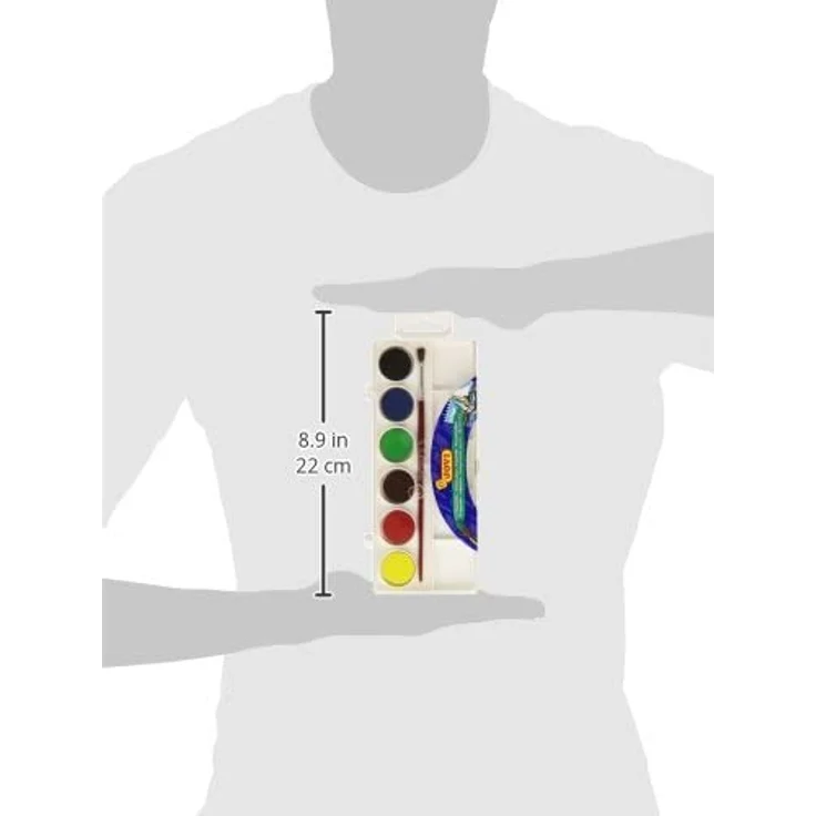 Jovi Wasserfarbkasten, 6 Wasserfarben mit Pinsel und Mischpalette - Preisvergleich – Bild 11
