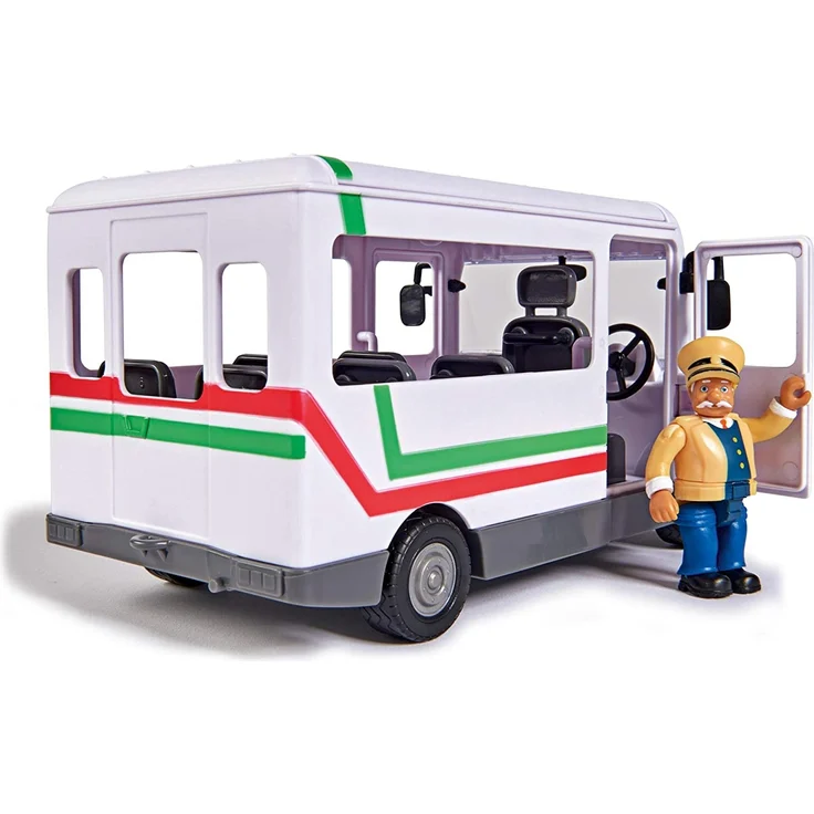 Simba 109251073 - Feuerwehrmann Sam Trevors Bus, mit Trevor Figur, mit Crashfunktion, Türen und Dach zum Öffnen, 21cm, für Kinder ab 3 Jahren – Bild 6