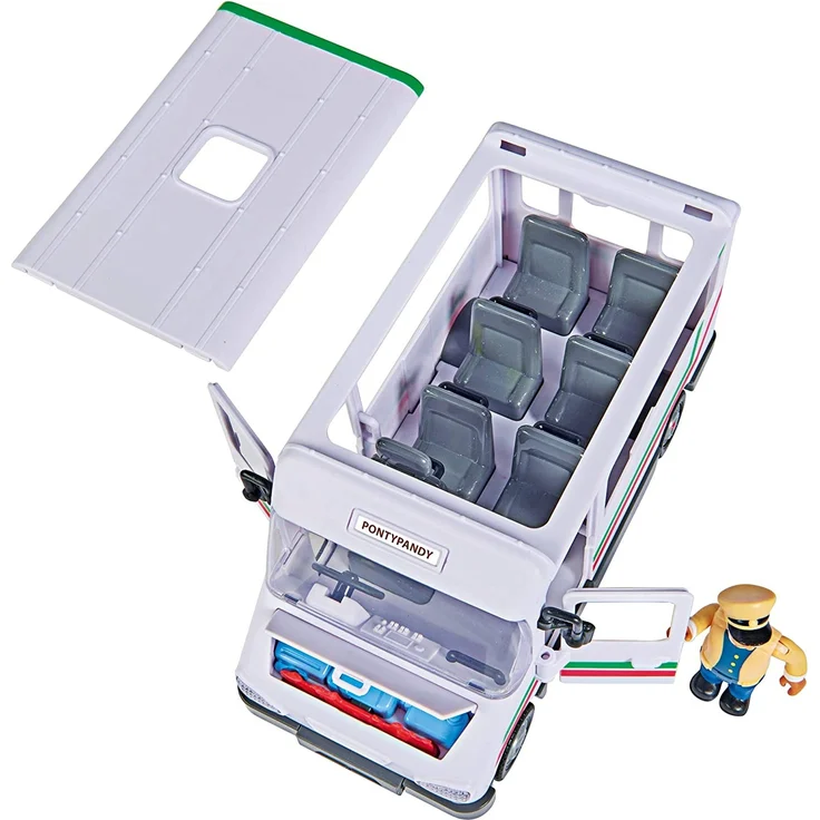 Simba 109251073 - Feuerwehrmann Sam Trevors Bus, mit Trevor Figur, mit Crashfunktion, Türen und Dach zum Öffnen, 21cm, für Kinder ab 3 Jahren – Bild 3