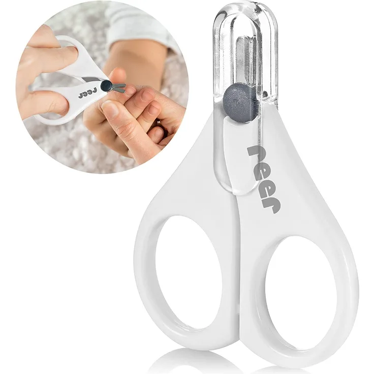 reer BabyCare Baby-Nagelschere, Nagelpflege, Nagel Schere, Baby, Maniküre, Pediküre, 81060