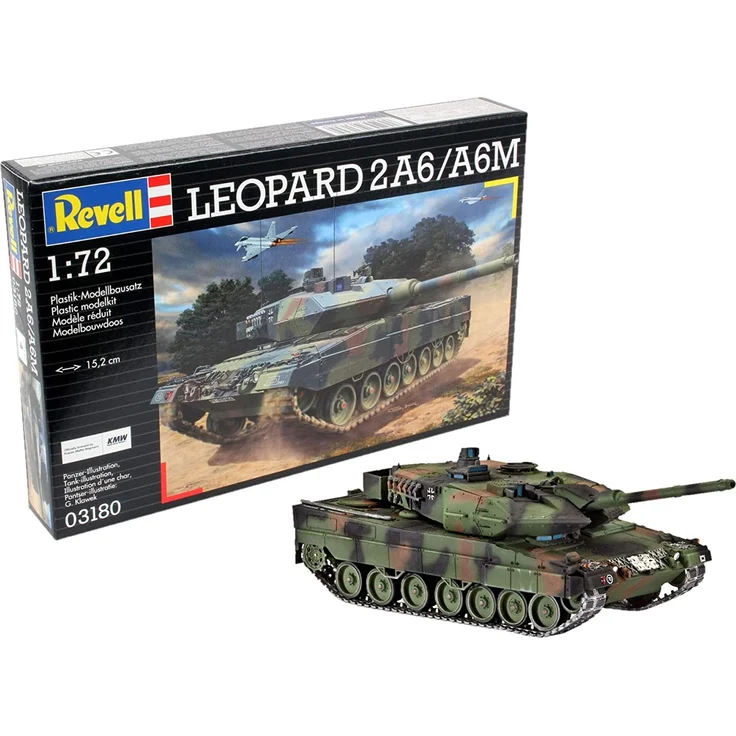 Revell Modellbausatz Panzer 1:72 - Leopard 2 A6/A6M im Maßstab 1:72, Level 4, originalgetreue Nachbildung mit vielen Details, 03180 – Bild 1