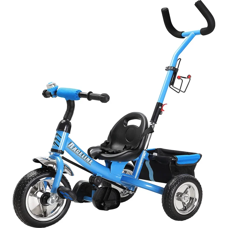 Kinderdreirad Raceline mit Schiebestange - Blau – Bild 1