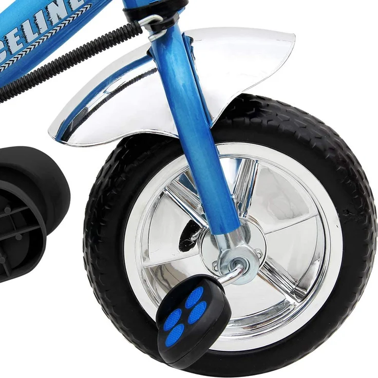 Kinderdreirad Raceline mit Schiebestange - Blau – Bild 8