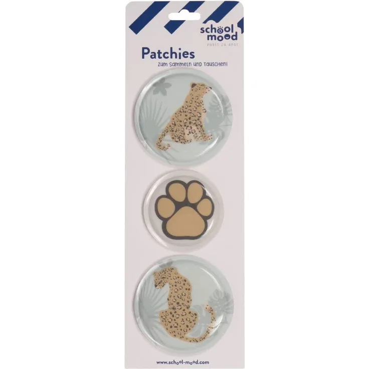 School Mood 3er Patchy-Set Leopard