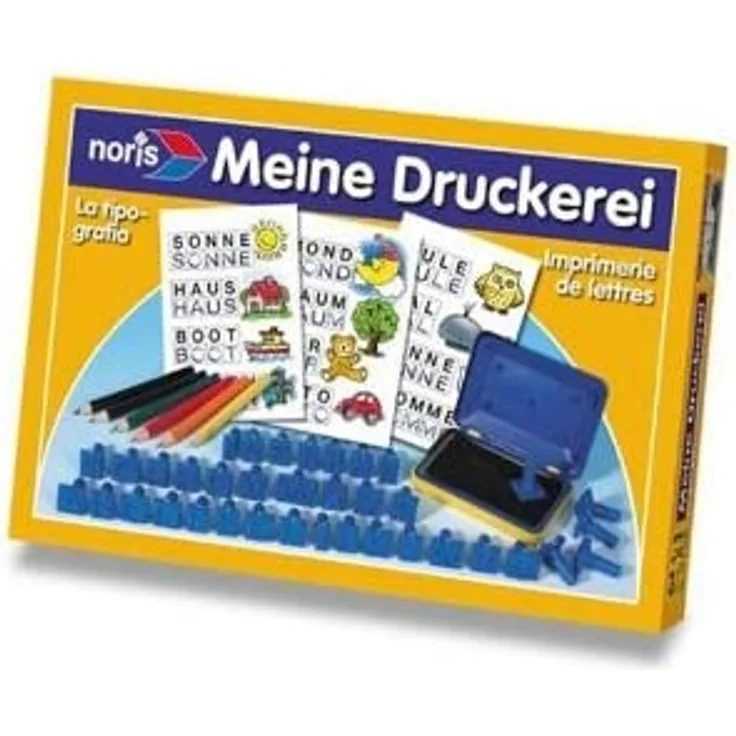 Noris 606049106 606049106-Meine Druckerei, Kinderspiel