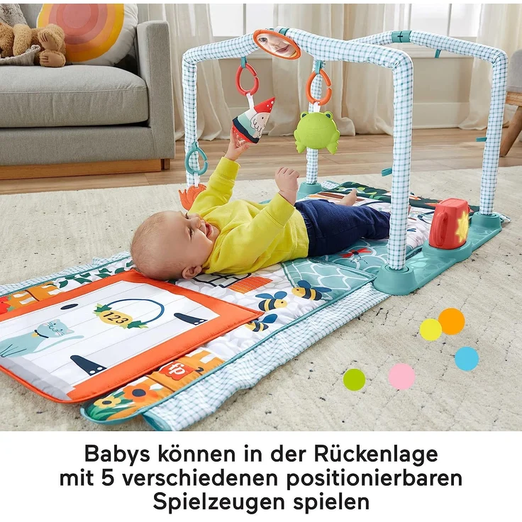 Mattel HJK45 Fisher-Price 3-in-1 Kleines Ferienhaus Spieldecke – Bild 3