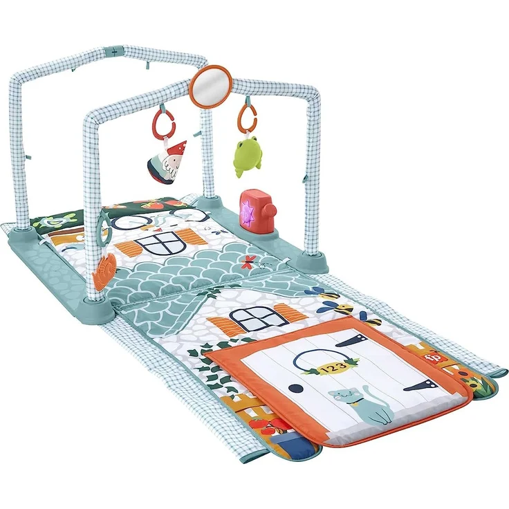 Mattel HJK45 Fisher-Price 3-in-1 Kleines Ferienhaus Spieldecke – Bild 1