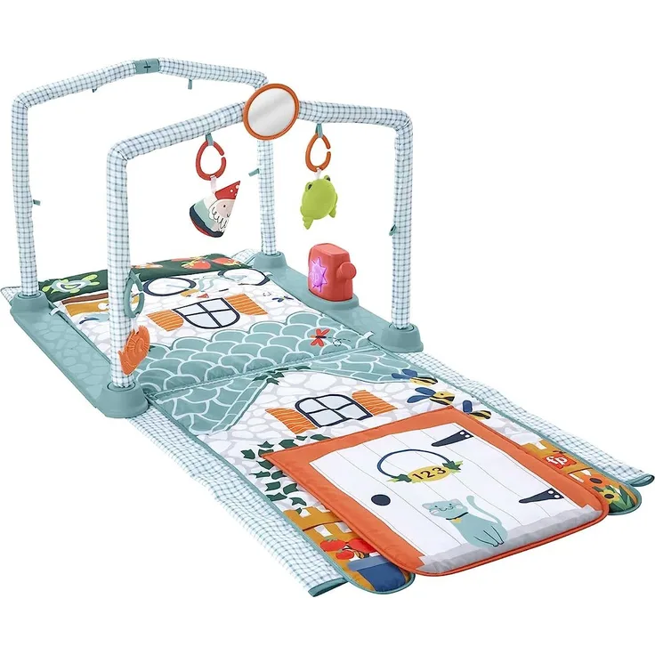 Mattel HJK45 Fisher-Price 3-in-1 Kleines Ferienhaus Spieldecke