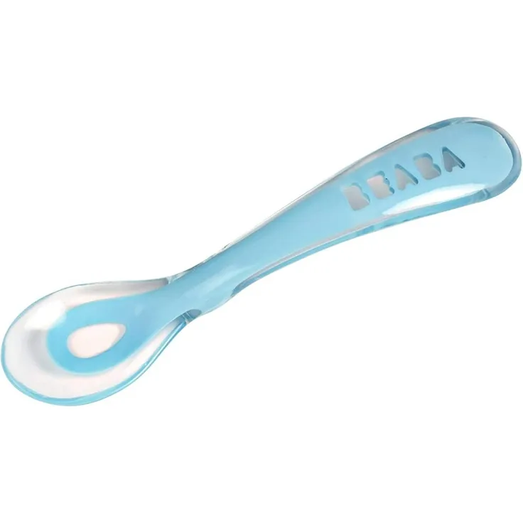 Beaba Silikonlöffel Zweite Mahlzeit Blau Blau