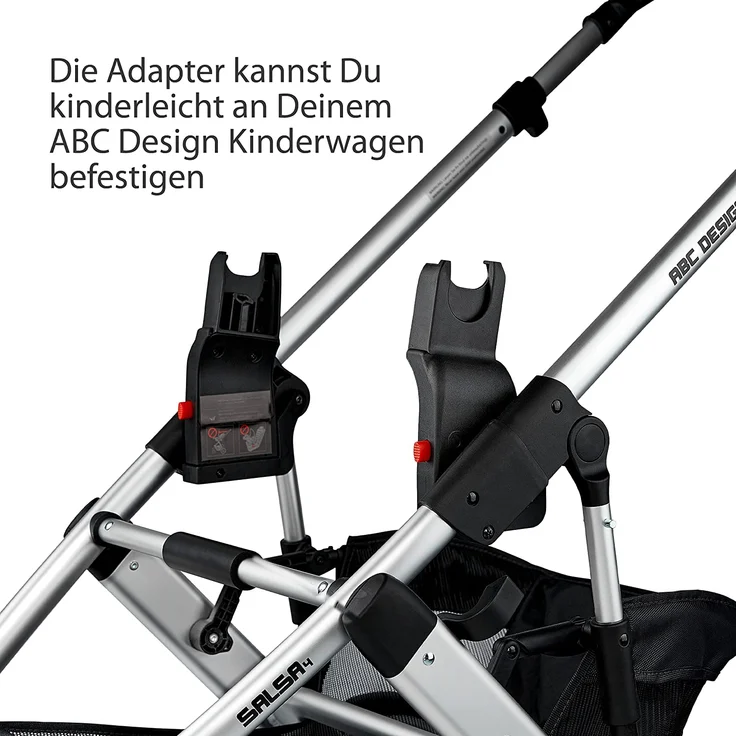 ABC Design Adapter für ABC Design Kinderwagen ab 2017 – ABC Design / Maxi-Cosi / Cybex / Kiddy / JOIE / BeSafe – Bild 2