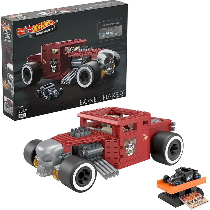 MEGA Construx HBD50 - Hot Wheels Bone Shaker Bauset, Bauset mit 904 Bausteinen, Spielzeug ab 10 Jahren – Bild 1