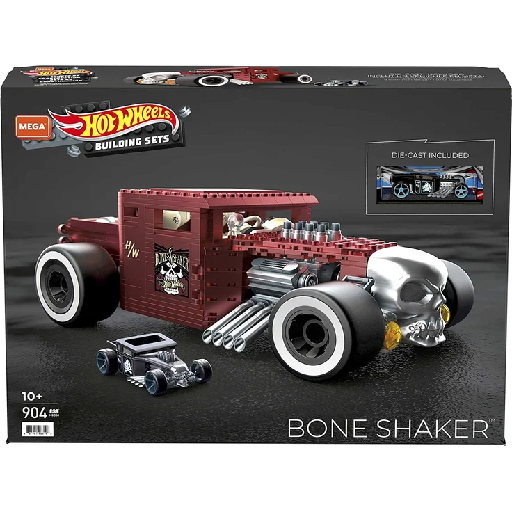 MEGA Construx HBD50 - Hot Wheels Bone Shaker Bauset, Bauset mit 904 Bausteinen, Spielzeug ab 10 Jahren – Bild 6