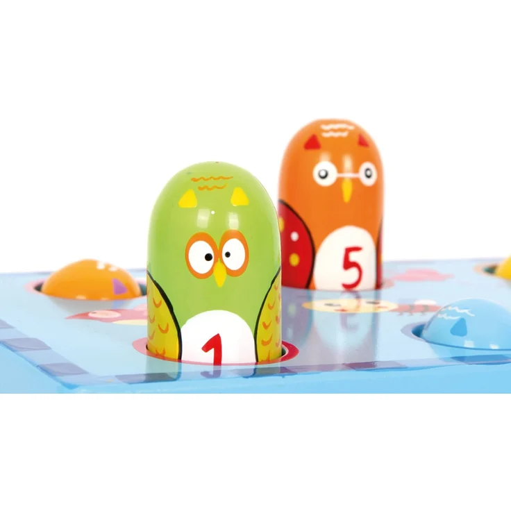 small foot 5807 Klopfbank "Hau den Vogel" aus Holz, buntes Design mit Zahlenspiel, inkl. Holzhammer, ab 18 Monate – Bild 2