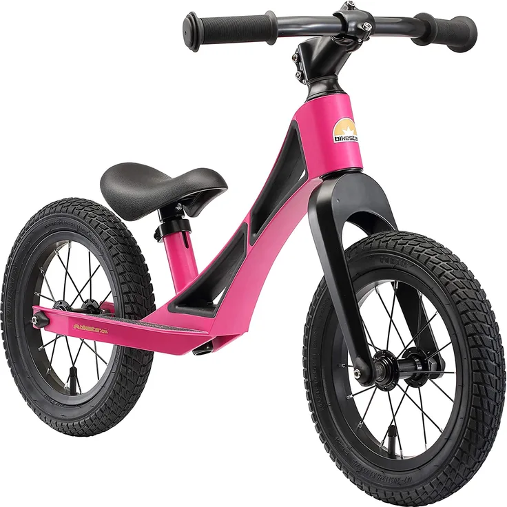BIKESTAR Magnesium (superleicht) Kinderlaufrad Lauflernrad Kinderrad für Jungen und Mädchen ab 3 - 4 Jahre | 12 Zoll Kinder Laufrad BMX Ultraleicht | Berry Lila | Risikofrei Testen