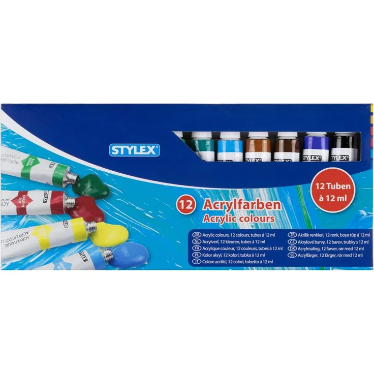 12 Acrylfarben a 12ml matt - Preisvergleich