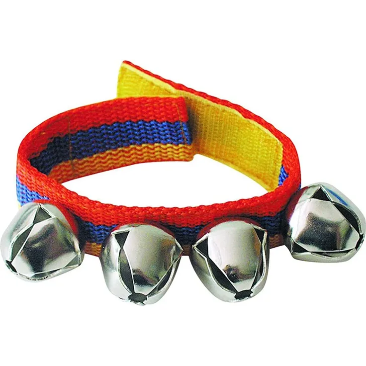 Goki 61996 - Musikinstrument - Schellenband für Arme und Beine mit 4 Glocken