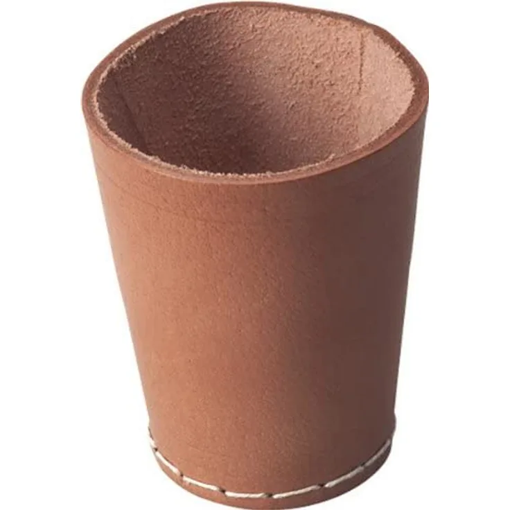 Weible 05526 - Leder-Würfelbecher Natur 9cm