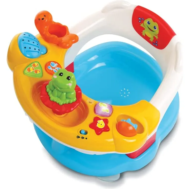 VTech Super Kindersitz 2-in-1 Baby Erstes Alter, Badespielzeug, 80-515405, mehrfarbig – Version FR