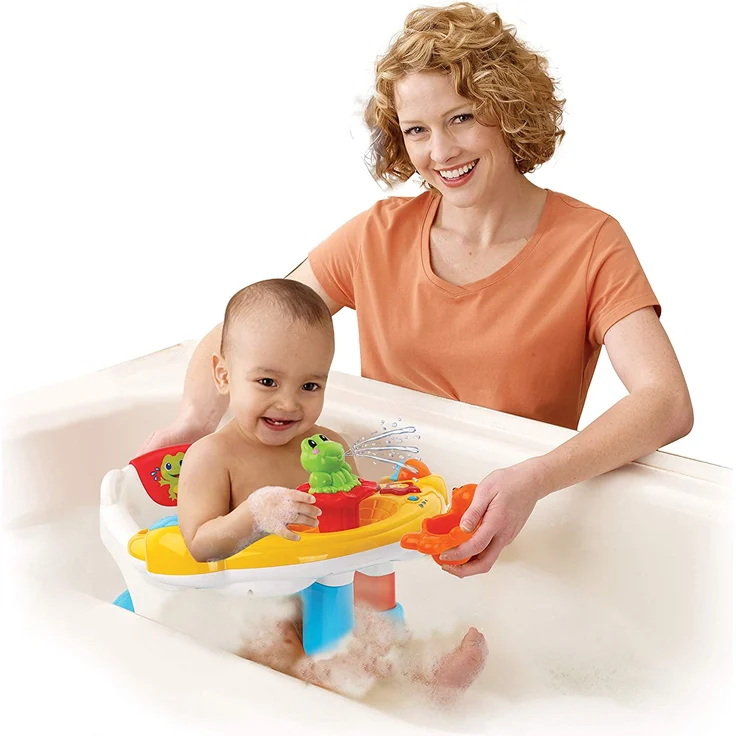 VTech Super Kindersitz 2-in-1 Baby Erstes Alter, Badespielzeug, 80-515405, mehrfarbig – Version FR – Bild 2