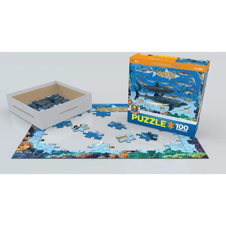 Sharks 100 Pieces Eurographics Kids 5+ - Preisvergleich – Bild 3