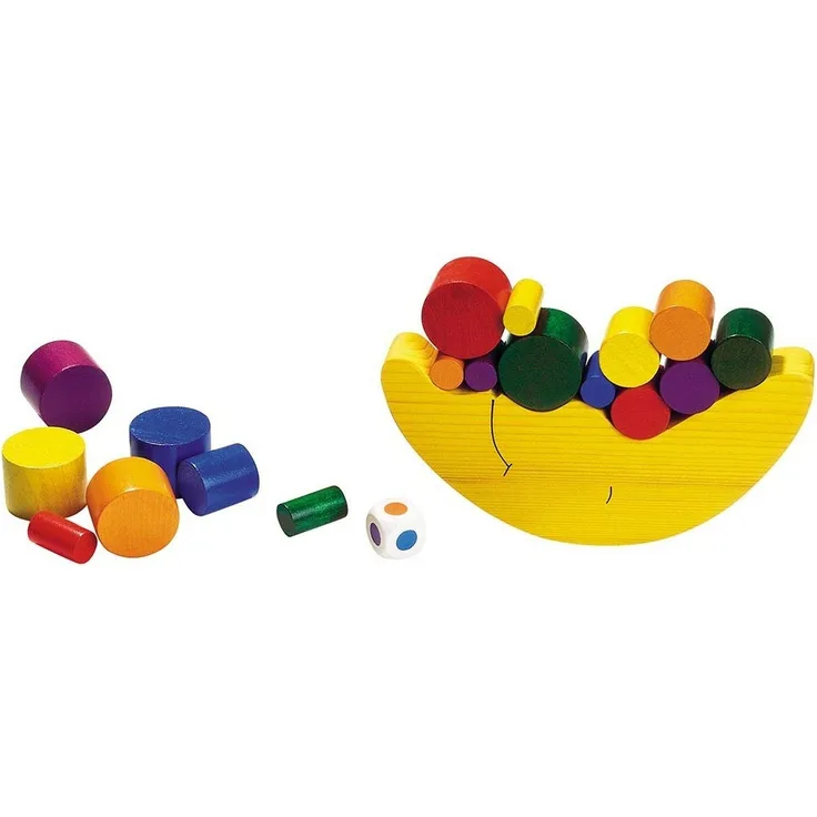 Gollnest Balancierspiel Mond Holz Bunt