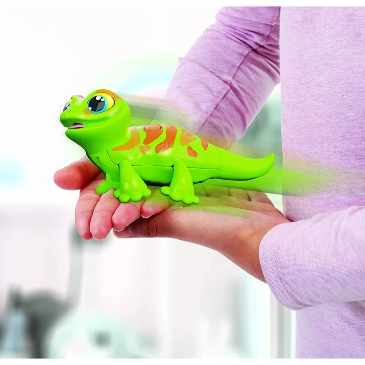 Goliath. Animagic Let's Go Gecko. Dein neuer Freund, der dich überall hinbegleitet. Gecko Spielzeug. Eidechse Spielzeug. Roboter Spielzeug. Interaktives Kuscheltier. Kinderspielzeug ab 5 Jahre – Bild 3
