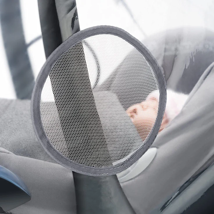 Universal Komfort Regenschutz für Babyschale (z. B. Maxi-Cosi/Cybex/Römer) - gute Luftzirkulation, verschließbares Kontakt-Fenster, Eingriffsöffnung für Tragegriff, PVC-frei – Bild 5