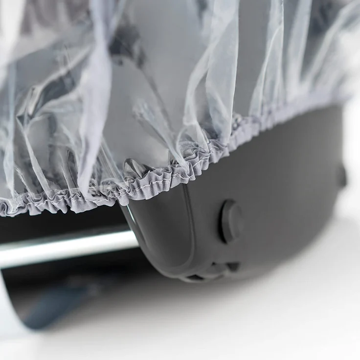 Universal Komfort Regenschutz für Babyschale (z. B. Maxi-Cosi/Cybex/Römer) - gute Luftzirkulation, verschließbares Kontakt-Fenster, Eingriffsöffnung für Tragegriff, PVC-frei – Bild 6