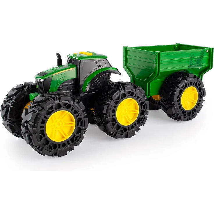 Tomy John Deere - Lights & Sounds Tractor with Wagon – Bild 1