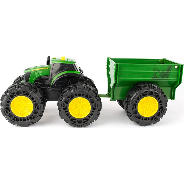 Tomy John Deere - Lights & Sounds Tractor with Wagon – Bild 2