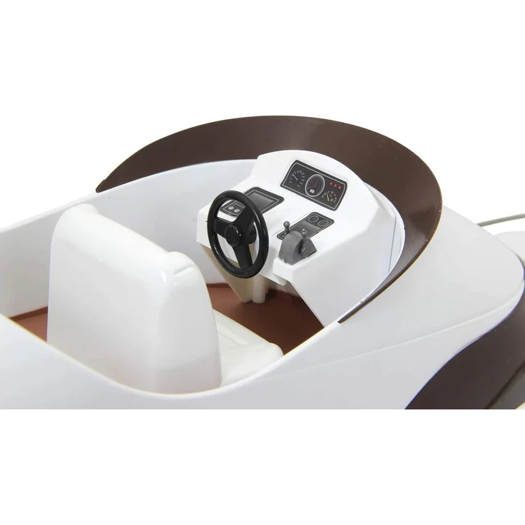 Jamara 040670 Barbados RC-Yacht 2,4Ghz-2 Antriebsmotoren, einfach zu steuern, Deckel mit Schnellverschluß, Trimmruder & Feintrimmung am Sender, weiß – Bild 3